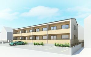 Unlimさんの木造2階建アパートの外観イメージパースへの提案