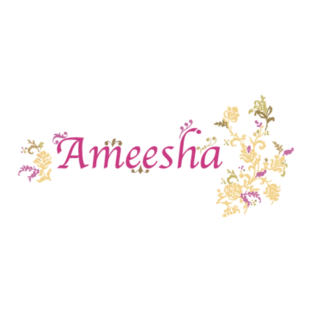 「Ameesha」のロゴ作成