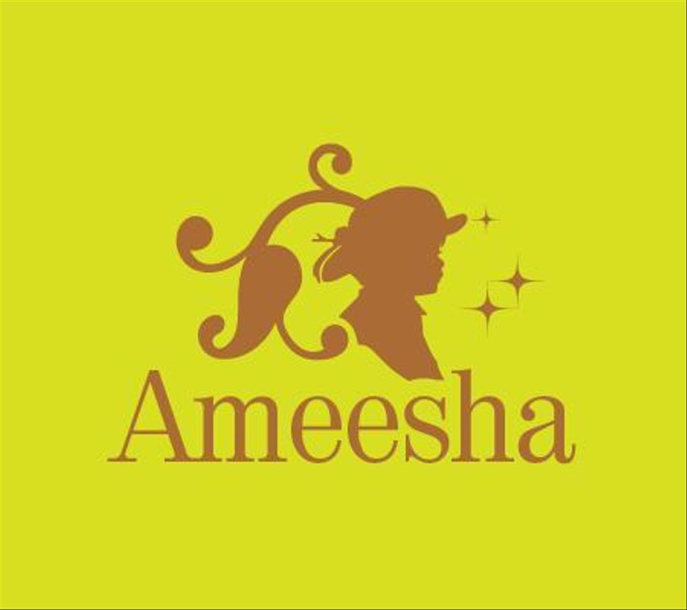 「Ameesha」のロゴ作成