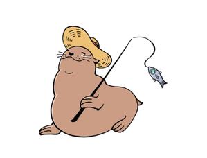 伊緒 (hnbk10)さんの動物トドをモチーフにしたキャラクターデザインへの提案