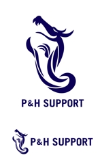 claphandsさんの「P&H SUPPORT」のロゴ作成への提案