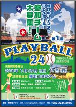 デザインの宝箱 (ponta8282)さんの草野球大会「プレイボール24」のチラシへの提案