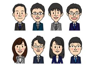ko_design (kormtmt)さんの弁護士８名のイラスト（似顔絵）作成への提案