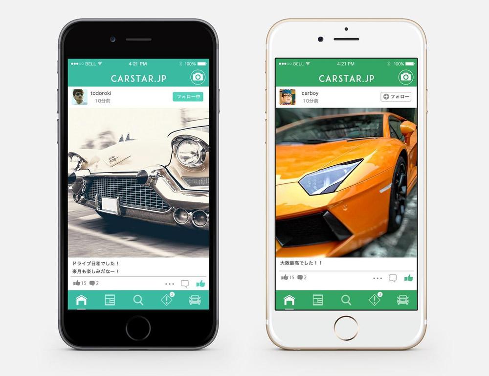予算あります！車好き向けSNSアプリのUIデザイン (ios, android)