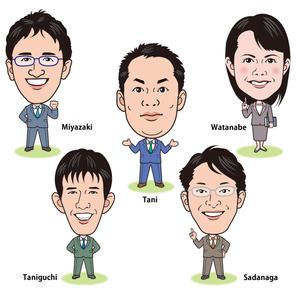 曲山賢治 (magamaga1948)さんの弁護士８名のイラスト（似顔絵）作成への提案