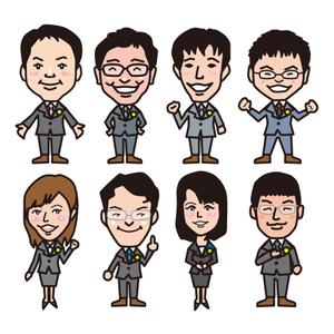 さちあん (05-may-2014)さんの弁護士８名のイラスト（似顔絵）作成への提案