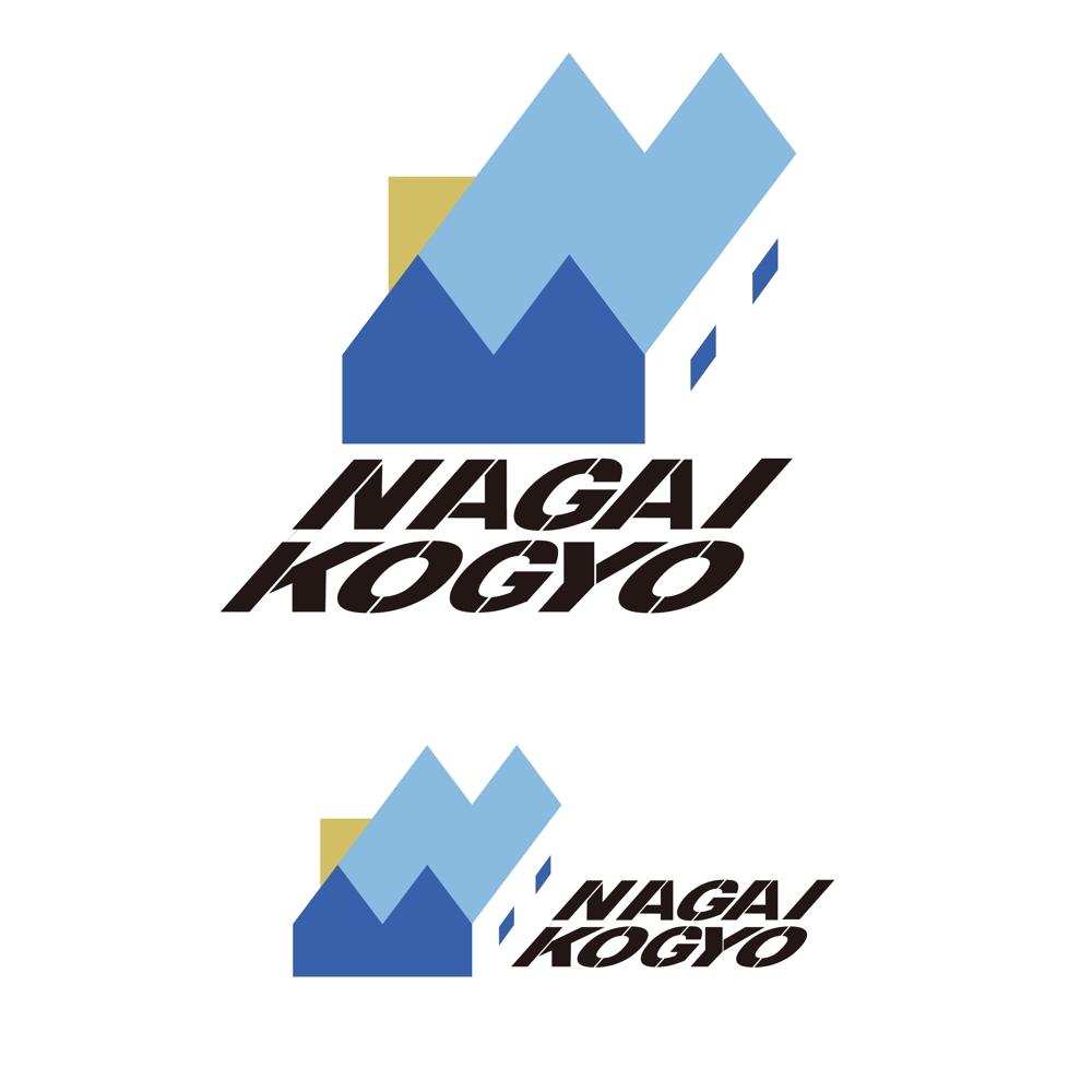 「nagai kogyo」のロゴ作成