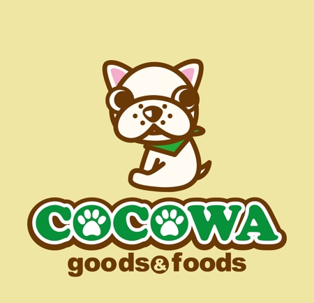 tsubakiya (tubakianna)さんのペット用品店(Cocowa)のロゴ☆フレンチブルドックへの提案