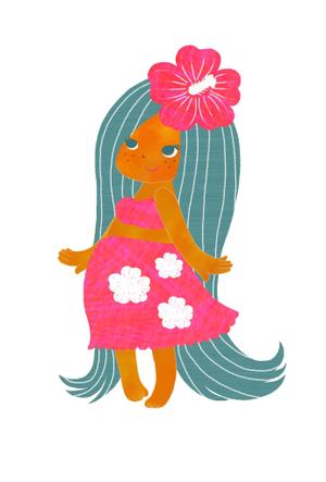 くろたきますみ ()さんのフラダンス教室のキャラクターデザインへの提案