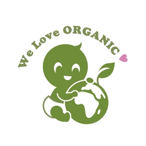 Q (qtoon)さんの赤ちゃんが地球を抱えたオーガニック農園のキャラクターデザインへの提案