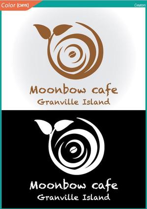 株式会社クリエイターズ (tatatata55)さんの カナダ　バンクーバー／ナチュラルカフェの Moonbow cafe のブランドロゴ。への提案