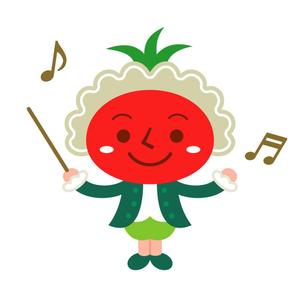 pastelさんの音楽家「バッハ」と野菜「トマト」を組み合わせたキャラクターデザインへの提案