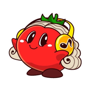 chikachika (chikakou10)さんの音楽家「バッハ」と野菜「トマト」を組み合わせたキャラクターデザインへの提案