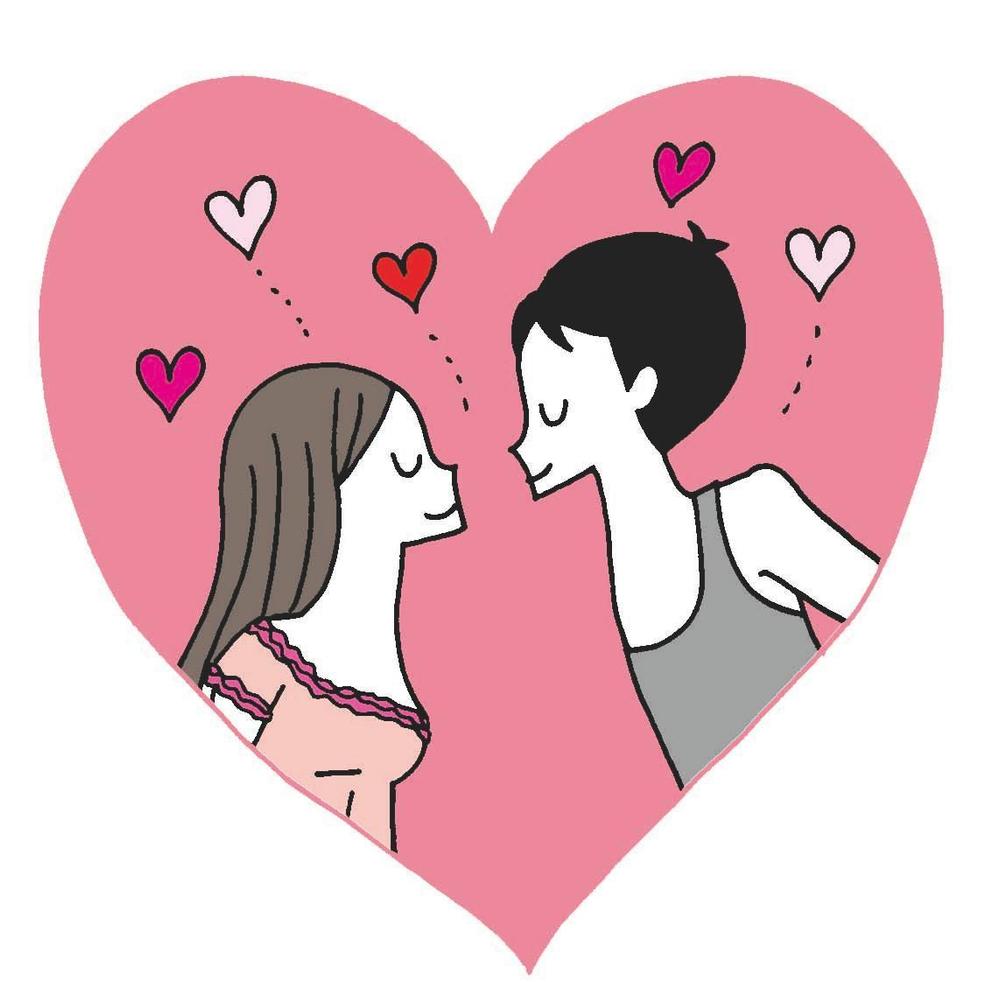 すそわきが（アソコのニオイ）に悩む女性と青ざめる男性のペアなど2点