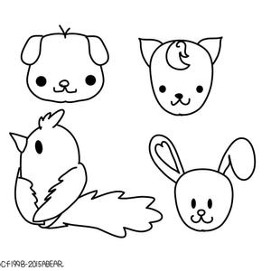 kusunei (soho8022)さんの春日丘動物病院（犬、猫、うさぎ、小鳥）のキャラクターデザインへの提案