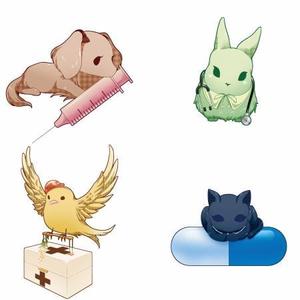 Clovis (ClovisSeagod)さんの春日丘動物病院（犬、猫、うさぎ、小鳥）のキャラクターデザインへの提案
