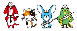 hamedalali (hamedalali)さんの春日丘動物病院（犬、猫、うさぎ、小鳥）のキャラクターデザインへの提案
