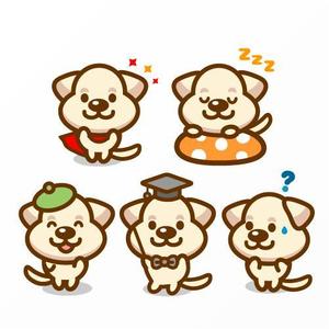 Jelly (Jelly)さんの犬のキャラクターデザインへの提案