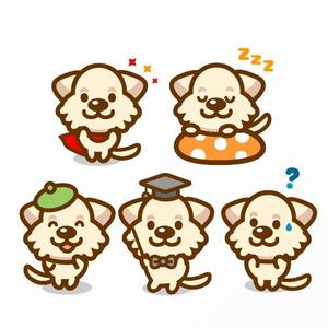 Jelly (Jelly)さんの犬のキャラクターデザインへの提案