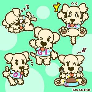 TAKAHIRO ()さんの犬のキャラクターデザインへの提案