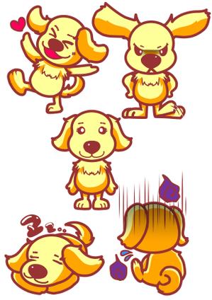 柊木 (hitsujiyanagi)さんの犬のキャラクターデザインへの提案