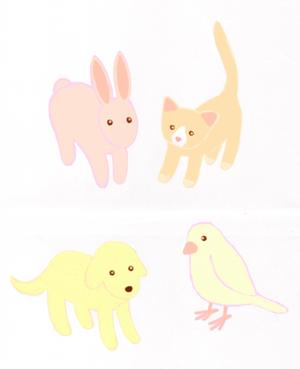 ChiffonTulle (rose-purr)さんの春日丘動物病院（犬、猫、うさぎ、小鳥）のキャラクターデザインへの提案