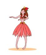 mimika (mimika)さんのフラダンス教室のキャラクターデザインへの提案