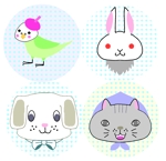 Kuma＊Kuma (kumakumaillust)さんの春日丘動物病院（犬、猫、うさぎ、小鳥）のキャラクターデザインへの提案