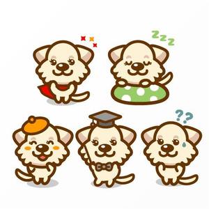 Jelly (Jelly)さんの犬のキャラクターデザインへの提案