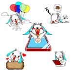 makorinzさんの犬のキャラクターデザインへの提案