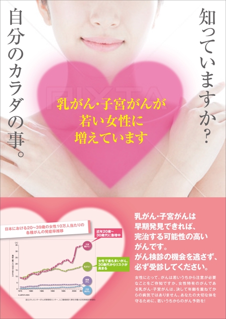 yuki1207 (yuki1207)さんの女性のがん予防ポスターへの提案