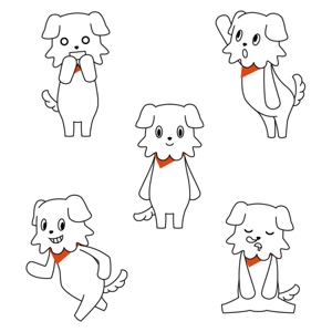 acidcubeさんの犬のキャラクターデザインへの提案