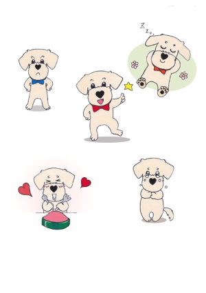 きなこ (kinako4815)さんの犬のキャラクターデザインへの提案