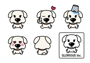 GROOVISIONさんの犬のキャラクターデザインへの提案