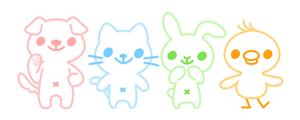 かる (karumera)さんの春日丘動物病院（犬、猫、うさぎ、小鳥）のキャラクターデザインへの提案