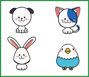 キュウラボ (qlabo)さんの春日丘動物病院（犬、猫、うさぎ、小鳥）のキャラクターデザインへの提案