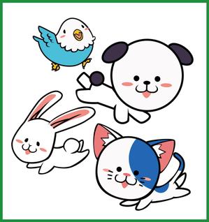キュウラボ (qlabo)さんの春日丘動物病院（犬、猫、うさぎ、小鳥）のキャラクターデザインへの提案