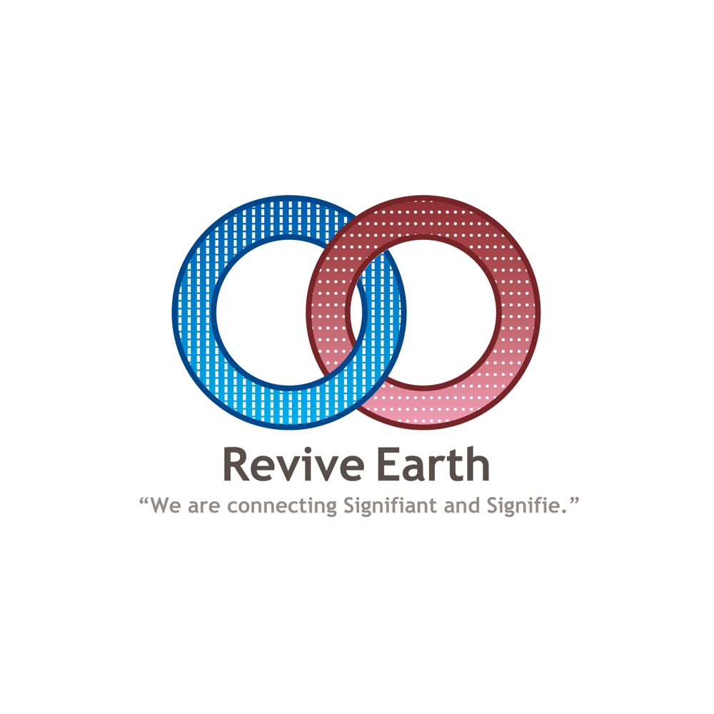 「Revive Earth "We are connecting Signifiant and Signifie."」のロゴ作成