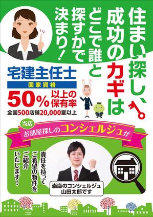 K-Station (K-Station)さんの不動産会社の店頭のガラス面に貼るポスター制作への提案