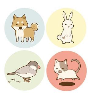 Robin (retroglass)さんの春日丘動物病院（犬、猫、うさぎ、小鳥）のキャラクターデザインへの提案