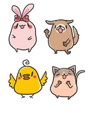 カタツモリ (katatumori)さんの春日丘動物病院（犬、猫、うさぎ、小鳥）のキャラクターデザインへの提案