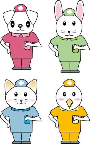 maeda (maeda_works)さんの春日丘動物病院（犬、猫、うさぎ、小鳥）のキャラクターデザインへの提案