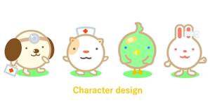 E.crayon (yuuuuuu_ecolibra)さんの春日丘動物病院（犬、猫、うさぎ、小鳥）のキャラクターデザインへの提案