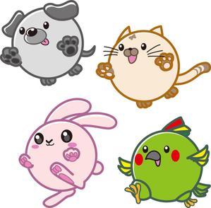 おおごえ (gui_le-ciel)さんの春日丘動物病院（犬、猫、うさぎ、小鳥）のキャラクターデザインへの提案