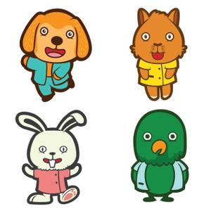 IDEATREE BRANDING & DESIGN (ideatree)さんの春日丘動物病院（犬、猫、うさぎ、小鳥）のキャラクターデザインへの提案