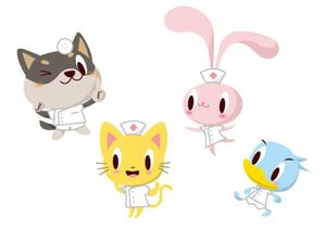 marukei (marukei)さんの春日丘動物病院（犬、猫、うさぎ、小鳥）のキャラクターデザインへの提案