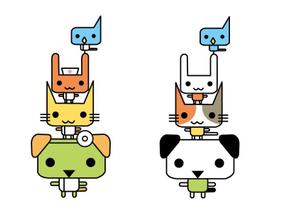 marukei (marukei)さんの春日丘動物病院（犬、猫、うさぎ、小鳥）のキャラクターデザインへの提案