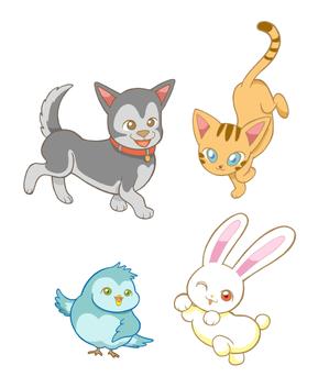 ナミ (takenoko_mail)さんの春日丘動物病院（犬、猫、うさぎ、小鳥）のキャラクターデザインへの提案
