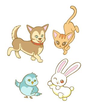ナミ (takenoko_mail)さんの春日丘動物病院（犬、猫、うさぎ、小鳥）のキャラクターデザインへの提案