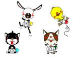 makorinzさんの春日丘動物病院（犬、猫、うさぎ、小鳥）のキャラクターデザインへの提案